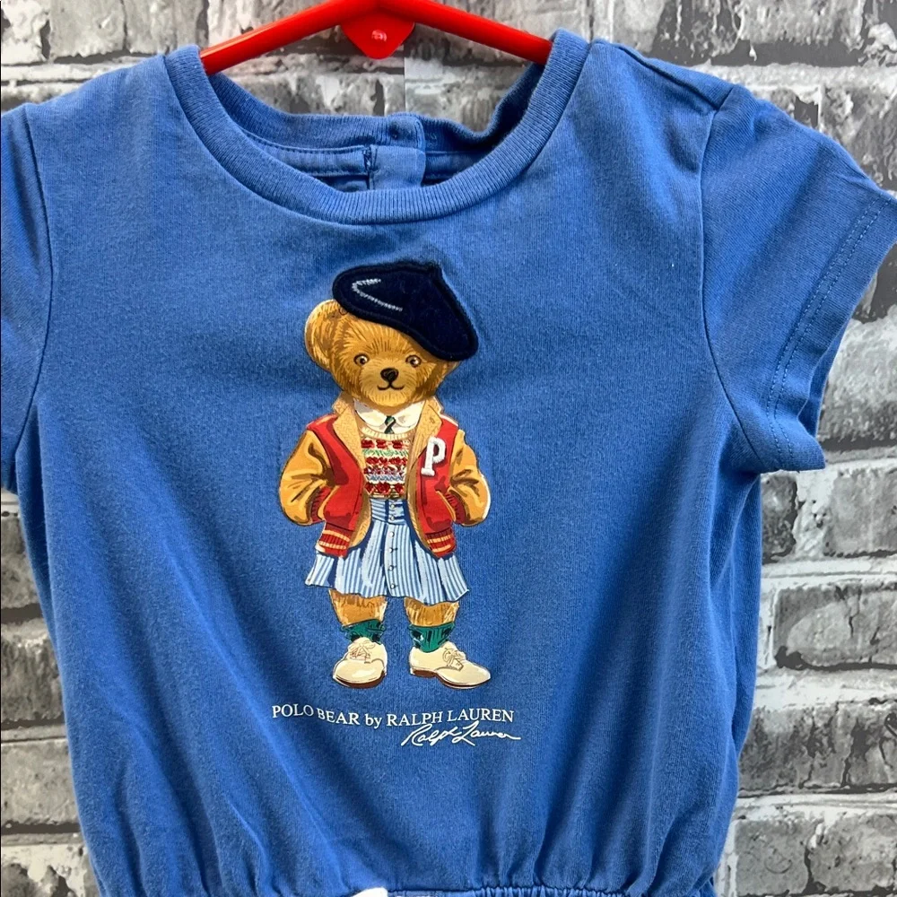 Baby girls Ralph Lauren‎ Blue Polo Bear Dress